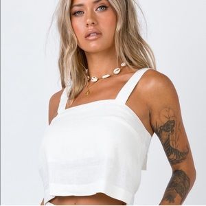 Princess Polly Velecia Linen Blend Top